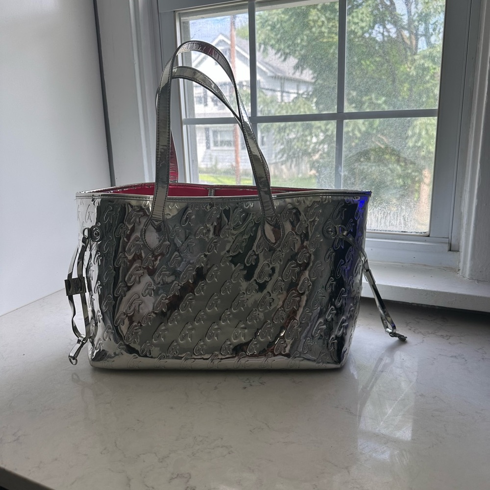 Silver tote bag